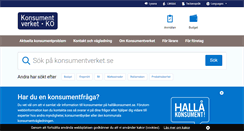 Desktop Screenshot of konsumentverket.se