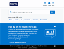 Tablet Screenshot of konsumentverket.se